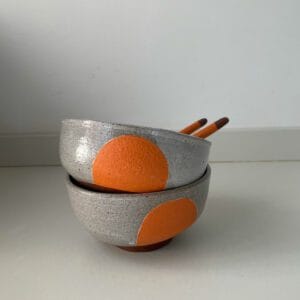 Ciotole ramen sole arancio