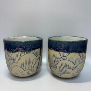 Bicchieri onde blu japanese style