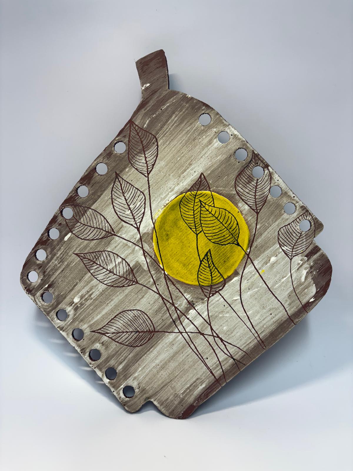 Vaso da parete sole giallo - immagine 2